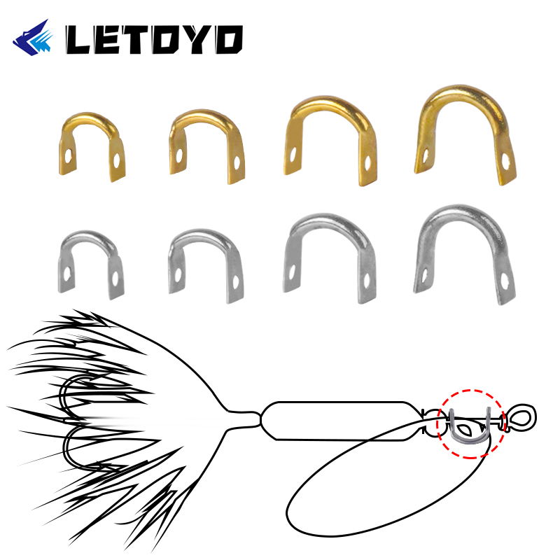 Fishing Equipment Hook - LETOYO 100pcs Folded Clevises U-Shaped for