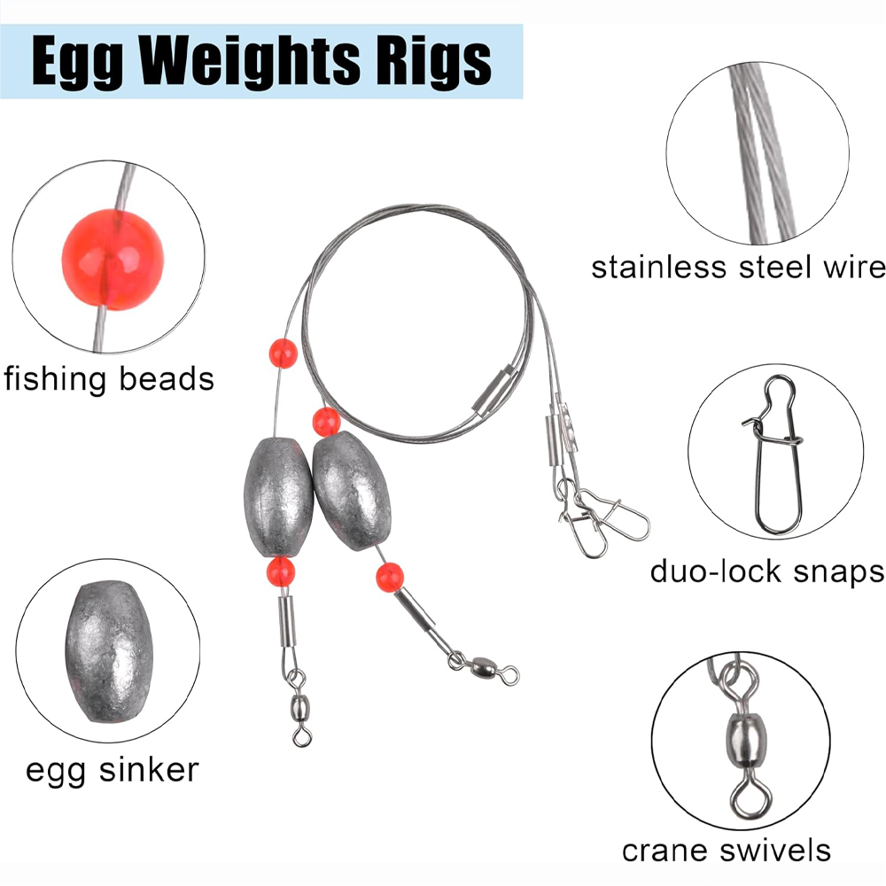 2Pcs Fishing Egg Sinker Weight - Fishing Equipment Shop review and price