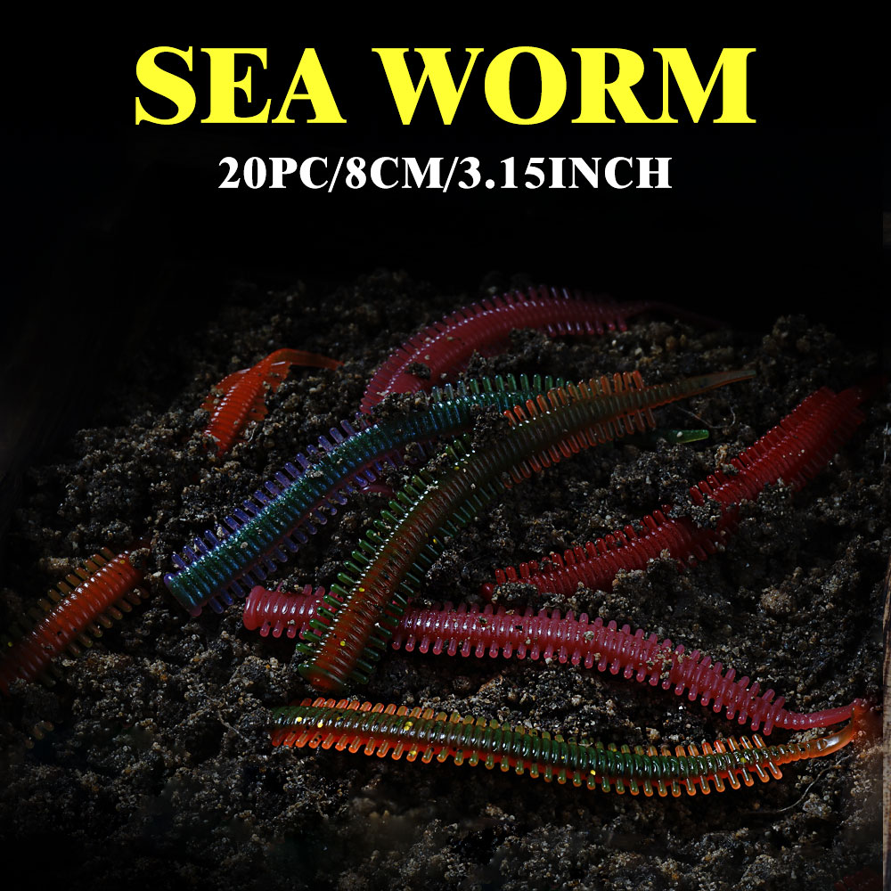 SUNMILE 10pcs Sand Worm Lures  - Soft Plastic Lure review and price