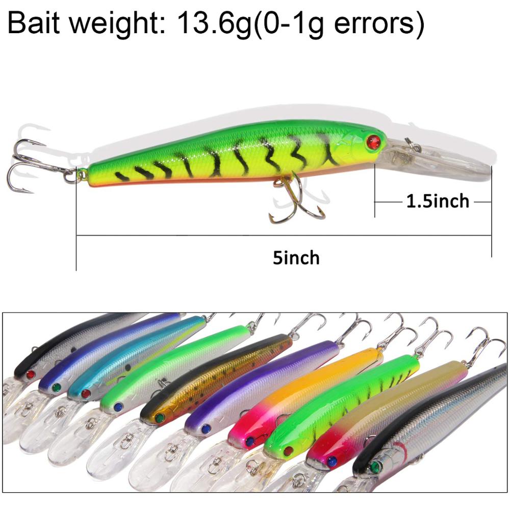 10PCS Minnow Fishing Lure 13.6 - Fishing Equipment Shop review and price