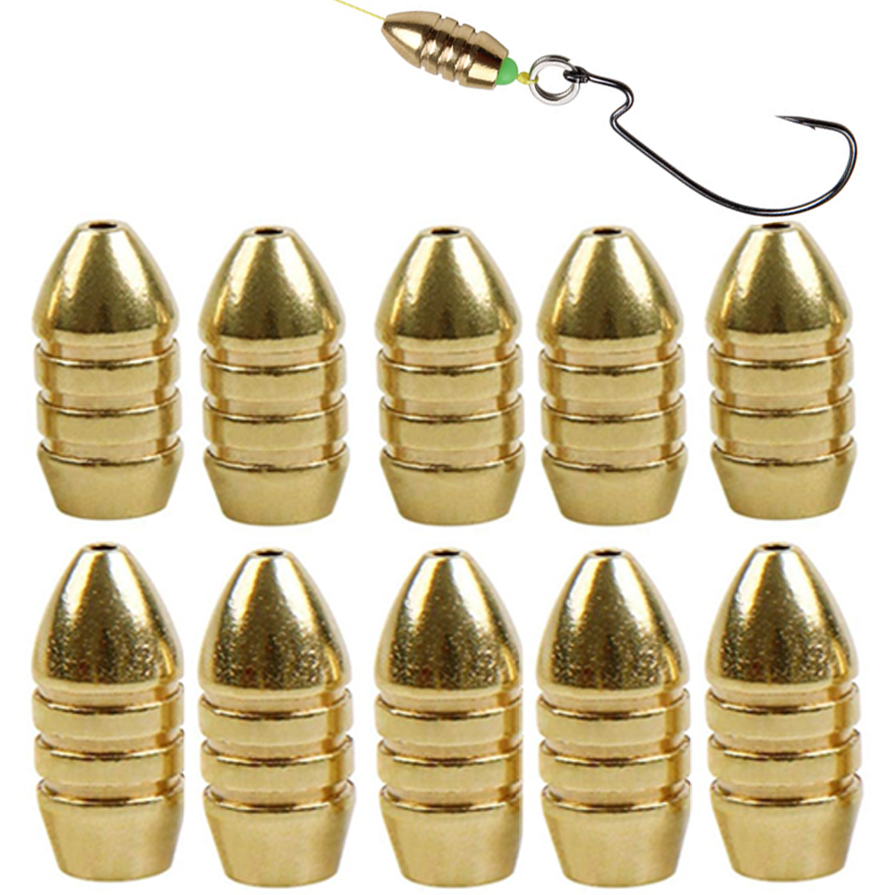 10Pcs Brass Fishing Weight Cop - Fishing Equipment Shop review and price