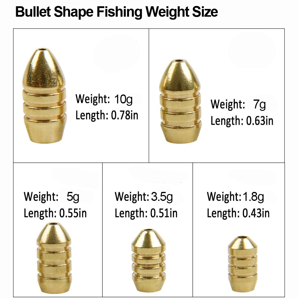 10Pcs Brass Fishing Weight Cop - Fishing Equipment Shop review and price
