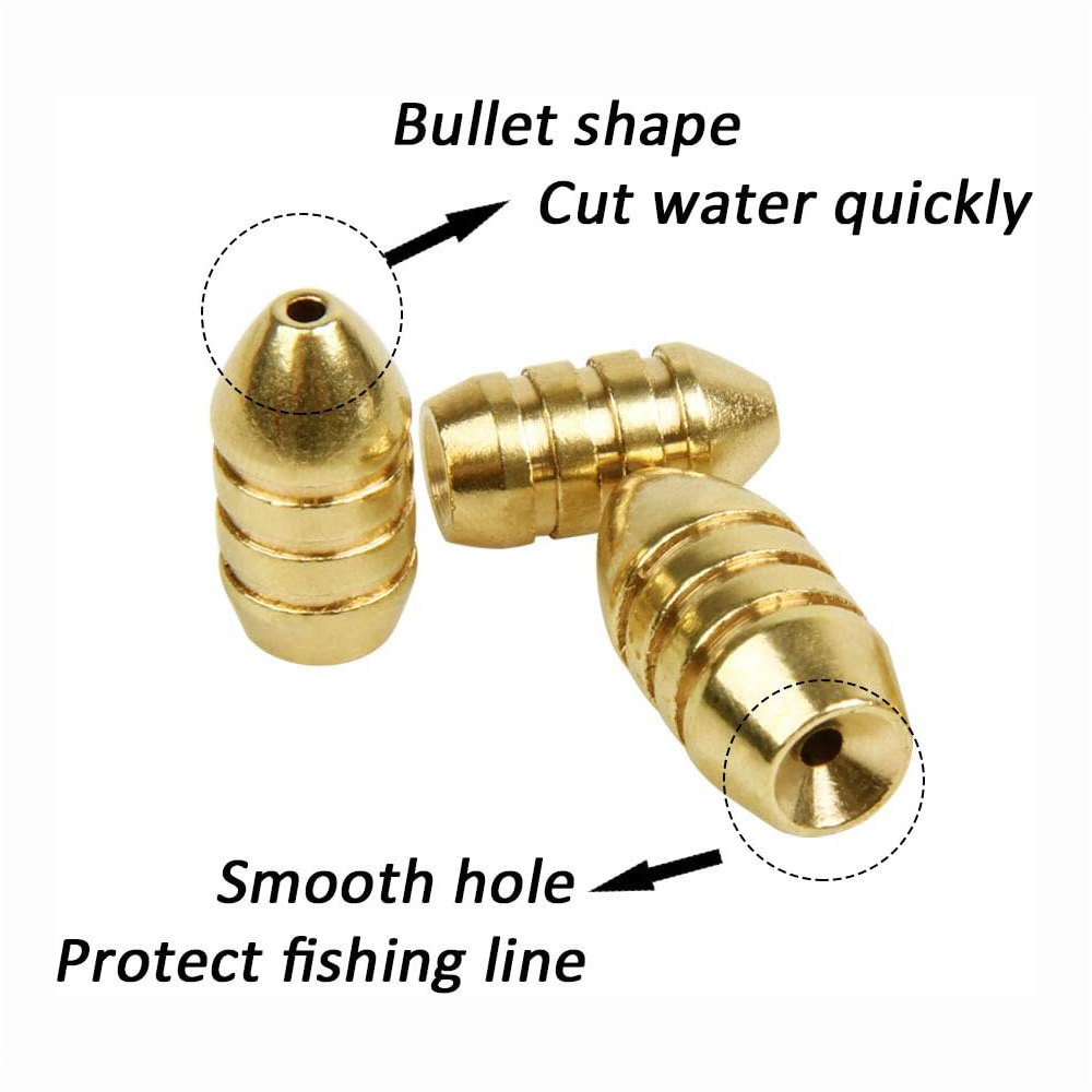 10Pcs Brass Fishing Weight Cop - Fishing Equipment Shop review and price