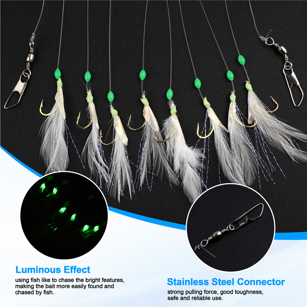 24Pcs=3Packs  8 in 1 Feather F - Fishing Equipment Shop review and price