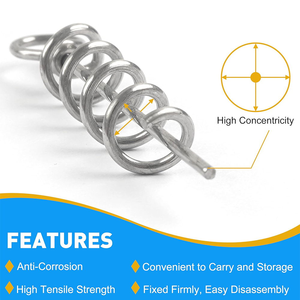 50Pcs Spring Twist Lock Fishin - Fishing Equipment Hook review and price