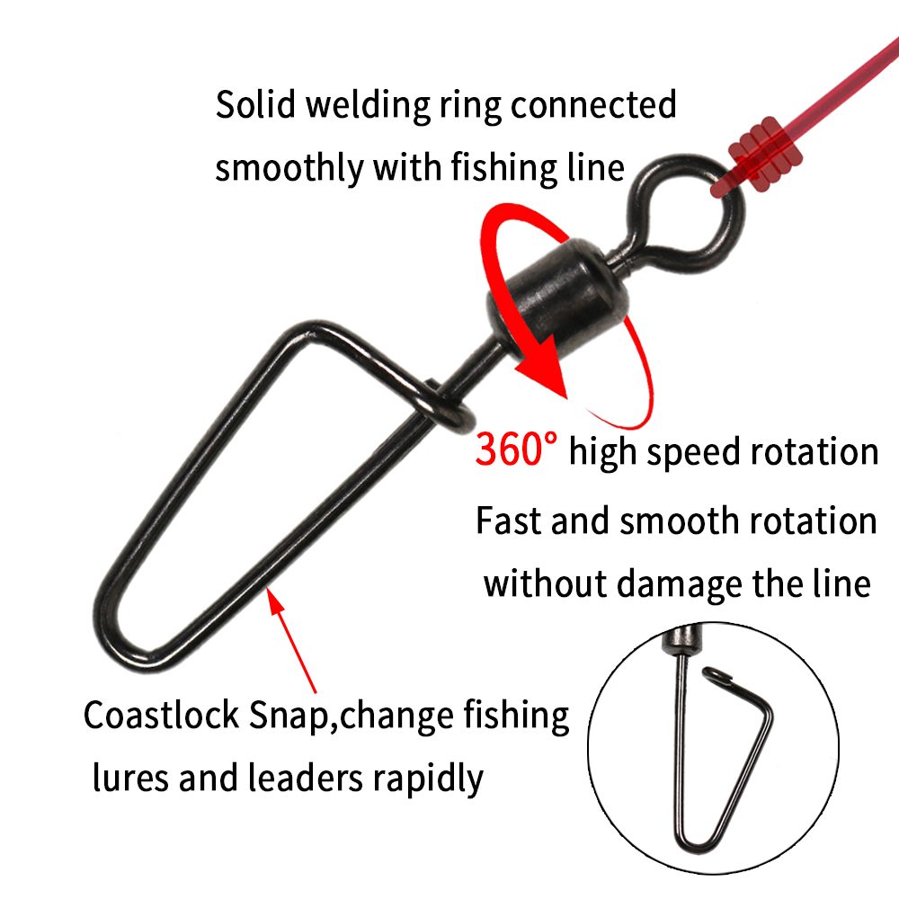 20PCS #12 -1/0 Rolling Swivel  - Fishing Equipment Hook review and price