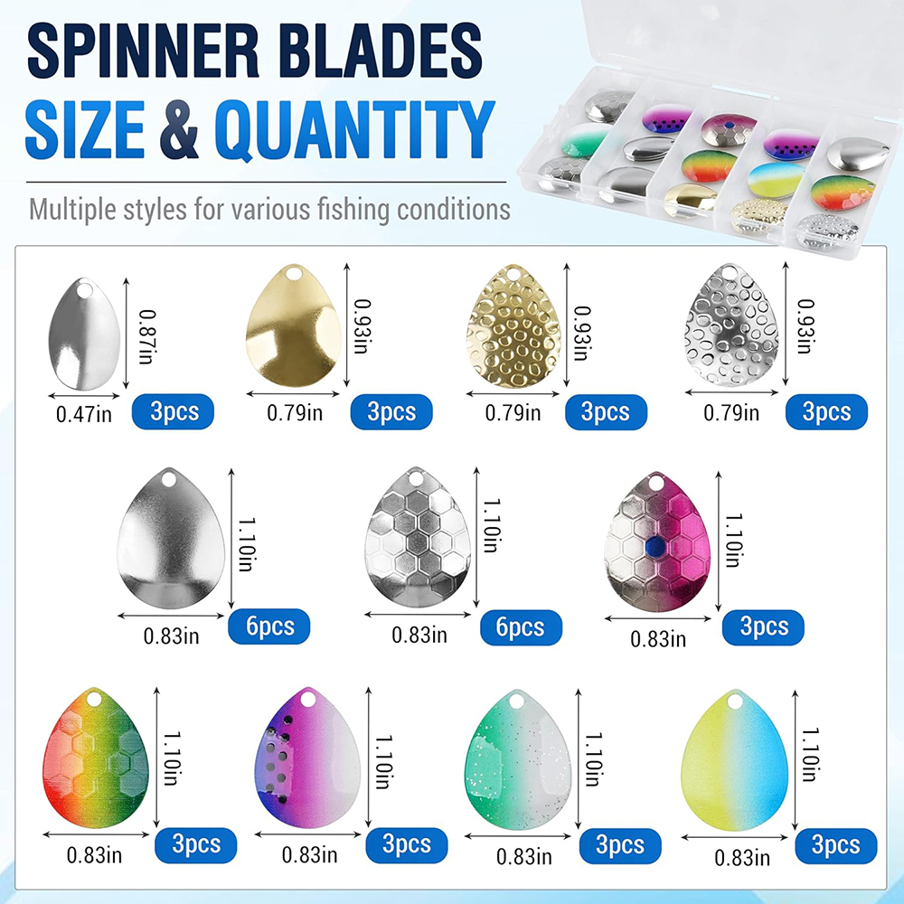 39pcs Fishing Spinner Blades f - Fishing Equipment Shop review and price
