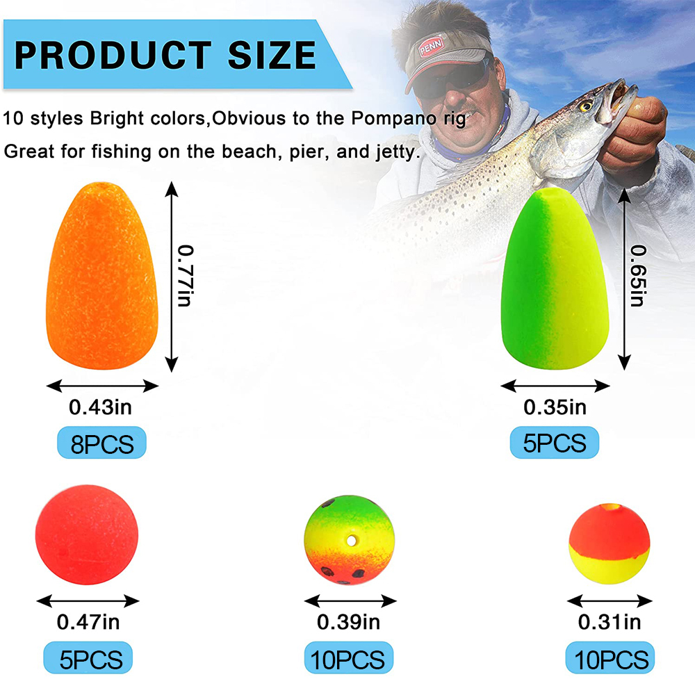 138Pcs Pompano Rigs Floats Bea - Fishing Equipment Shop review and price